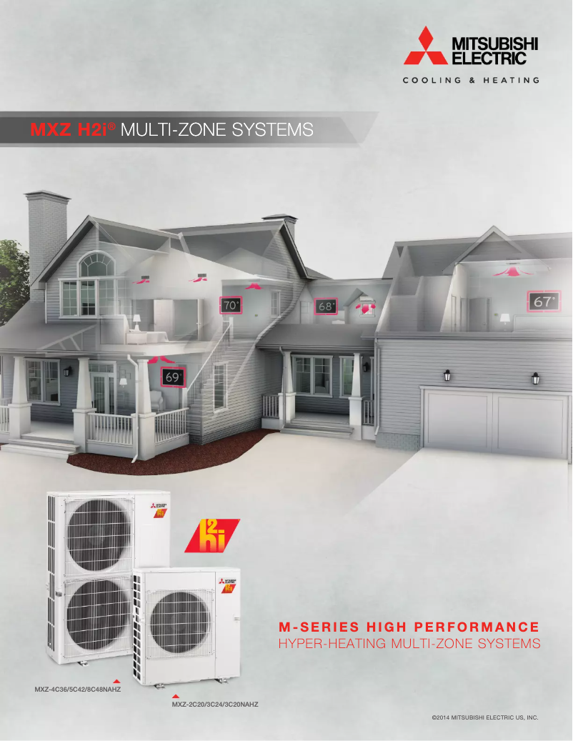 Page 1 de la notice Brochure Mitsubishi MXZ8C48NAHZ