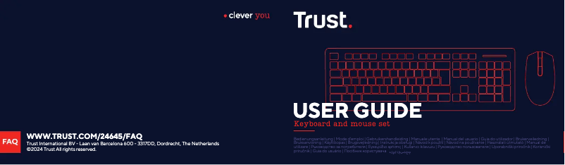 Page 1 de la notice Manuel utilisateur Trust 24645