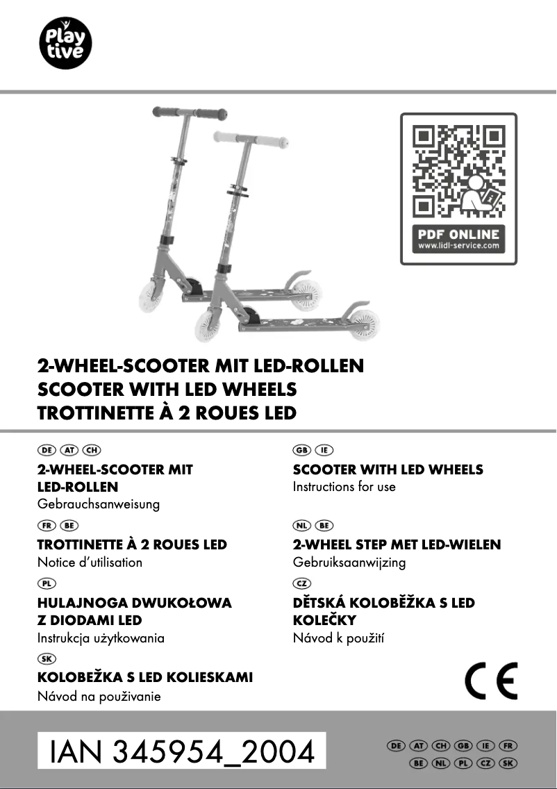 Page 1 de la notice Manuel utilisateur Playtive IAN 345954