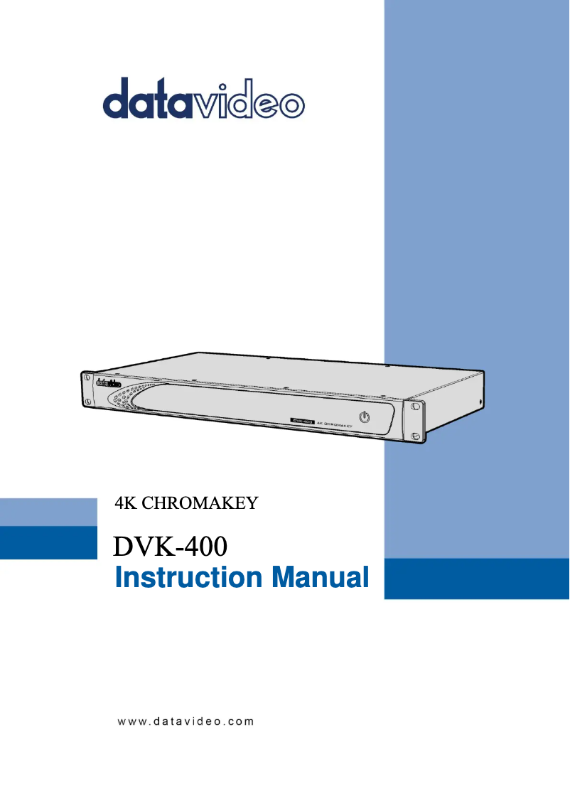 Page n°1 - Manuel utilisateur DataVideo DVK-400