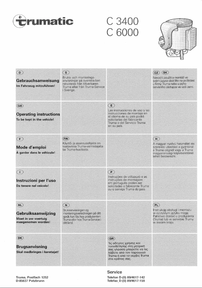 Image de la première page du manuel de l'appareil C 3400