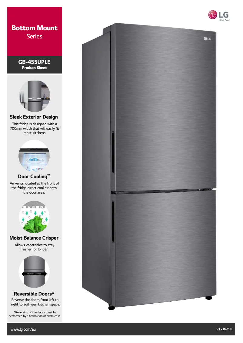 Image de la première page du manuel de l'appareil GB-455UPLE