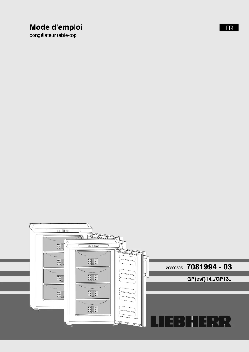 Page n°1 - Manuel utilisateur Liebherr GP 1376-21