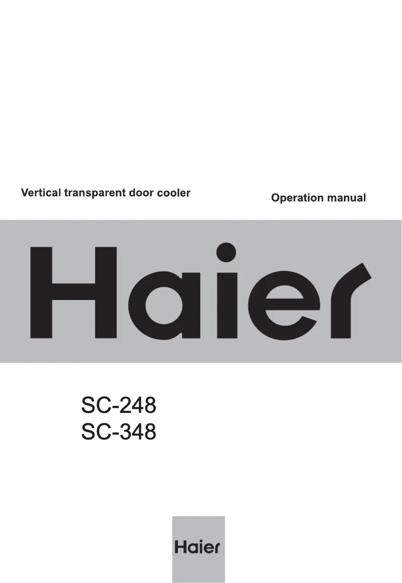 Page 1 de la notice Manuel utilisateur Haier SC-248