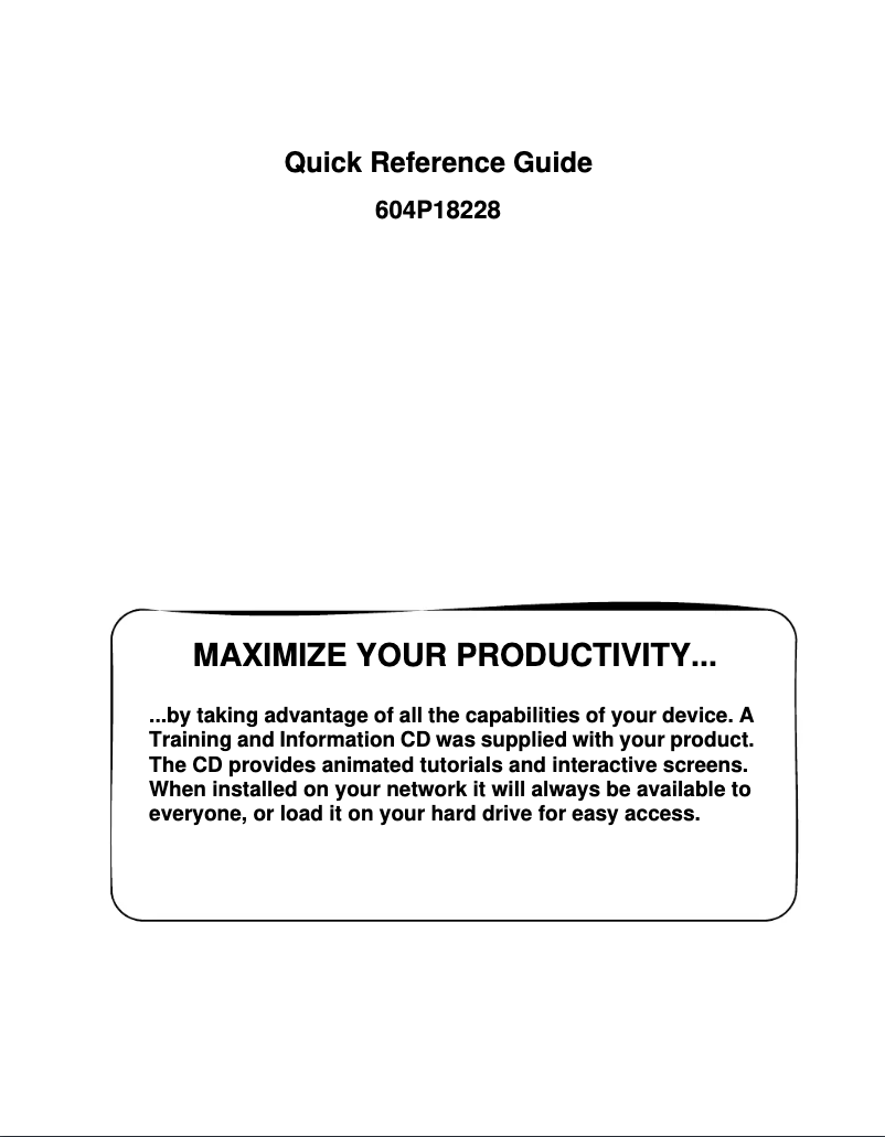 Page n°1 - Manuel utilisateur Xerox WorkCentre Pro 65