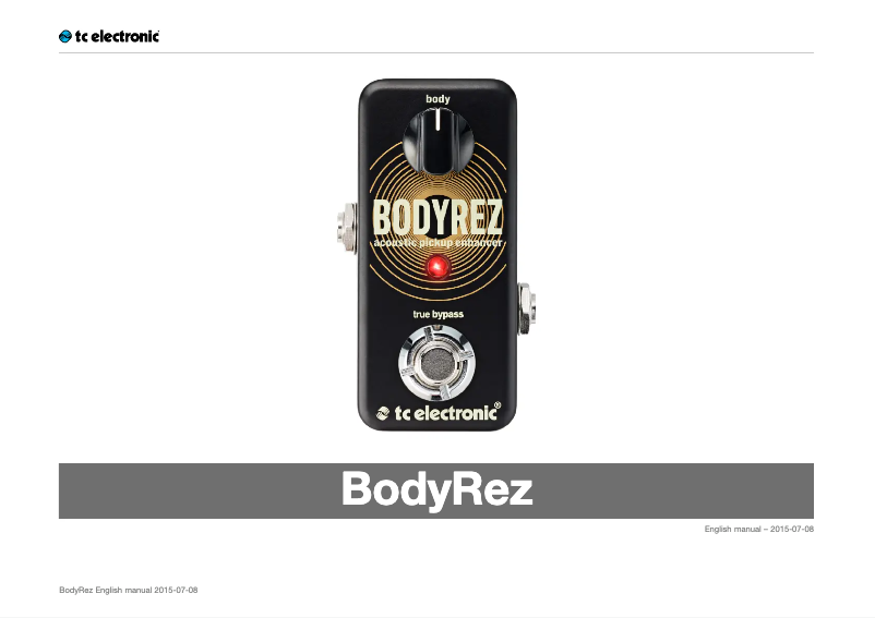 Image de la première page du manuel de l'appareil BODYREZ