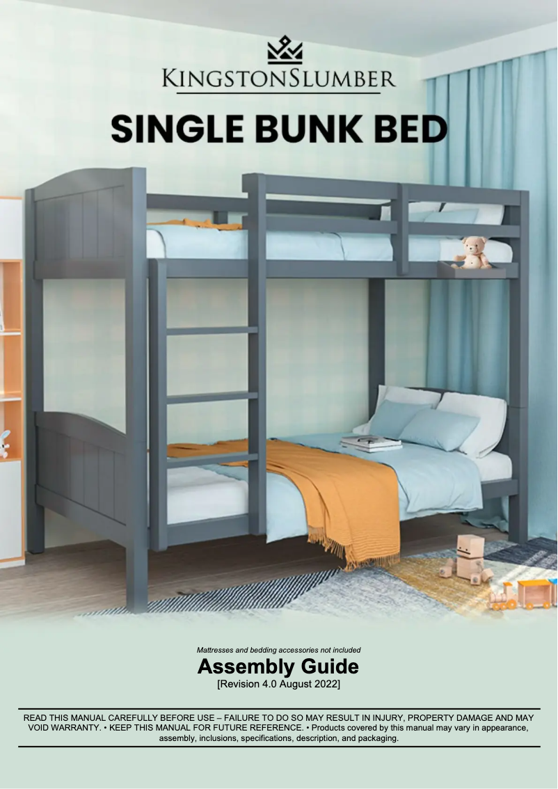 Page 1 de la notice Manuel utilisateur Kingston Slumber FURBBDKNGA14SG