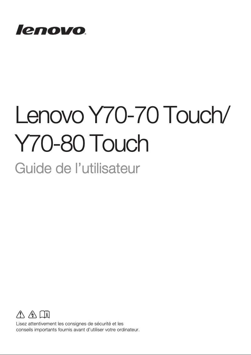 Página 1 del manual Manual de usuario Lenovo Y70-70