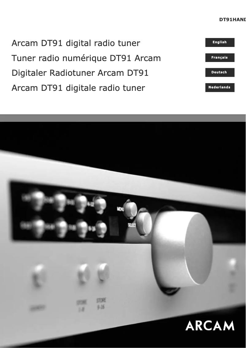 Page n°1 - Manuel utilisateur Arcam DiVA DT91 DAB