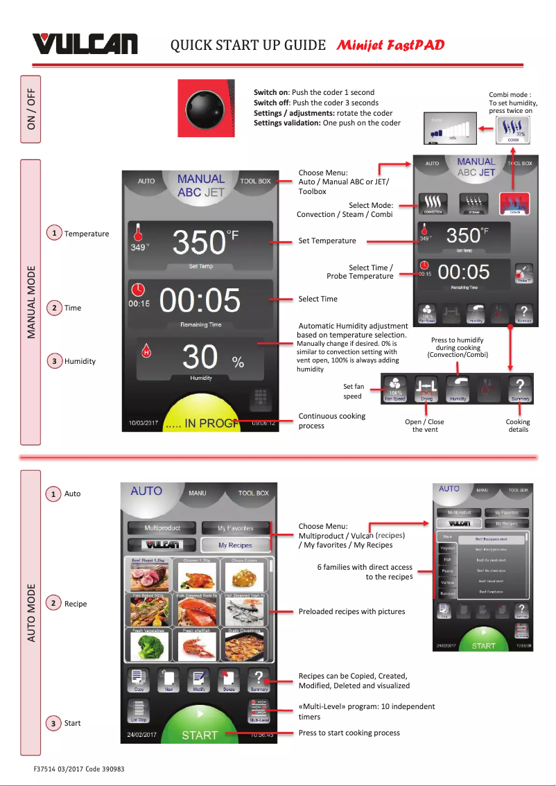 Page 1 de la notice Guide de démarrage rapide Vulcan MINI-JET