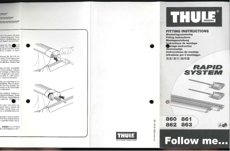 Page n°1 - Manuel utilisateur Thule Aero Bar 860