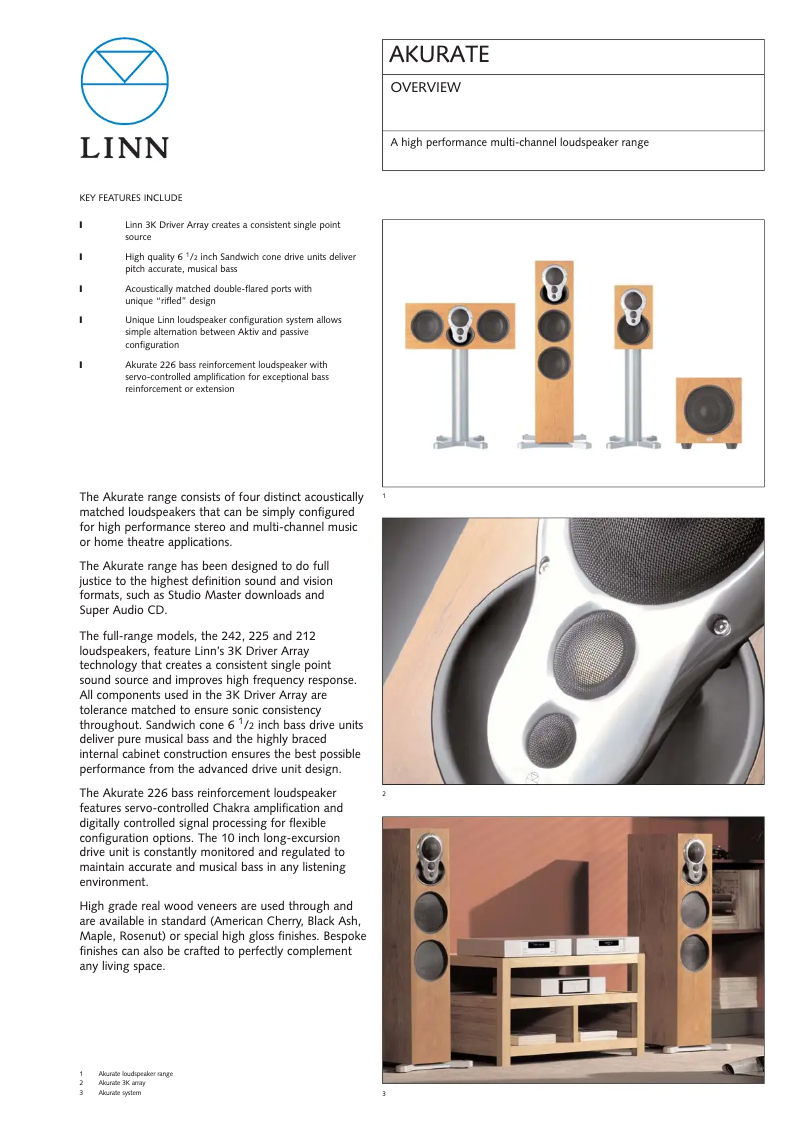 Page n°1 - Fiche technique Linn Akurate