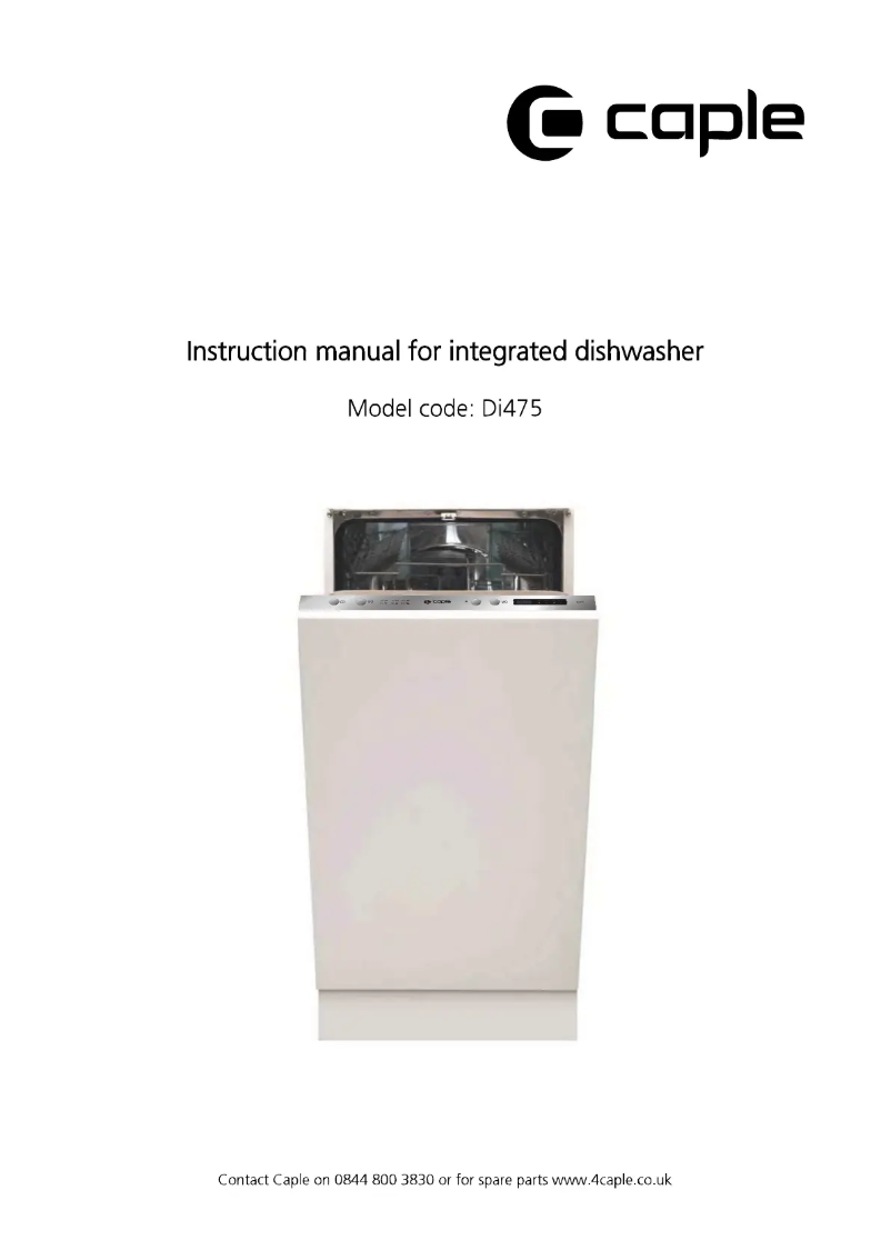 Page n°1 - Manuel utilisateur Caple Di475