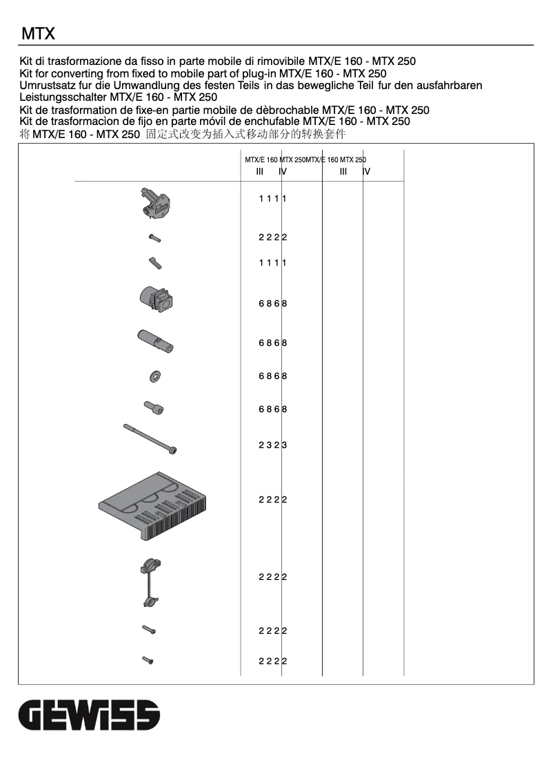 Page 1 de la notice Manuel utilisateur Gewiss GWD8054