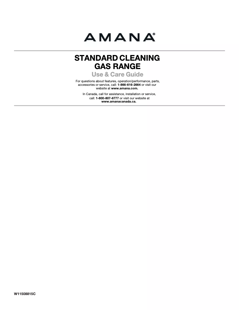 Page 1 de la notice Manuel utilisateur Amana AGR6303MMW