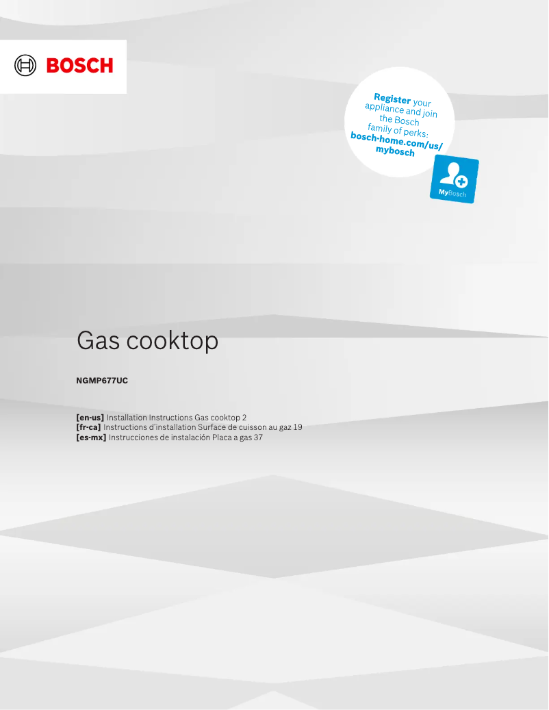 Page 1 de la notice Guide d'installation Bosch NGMP677UC