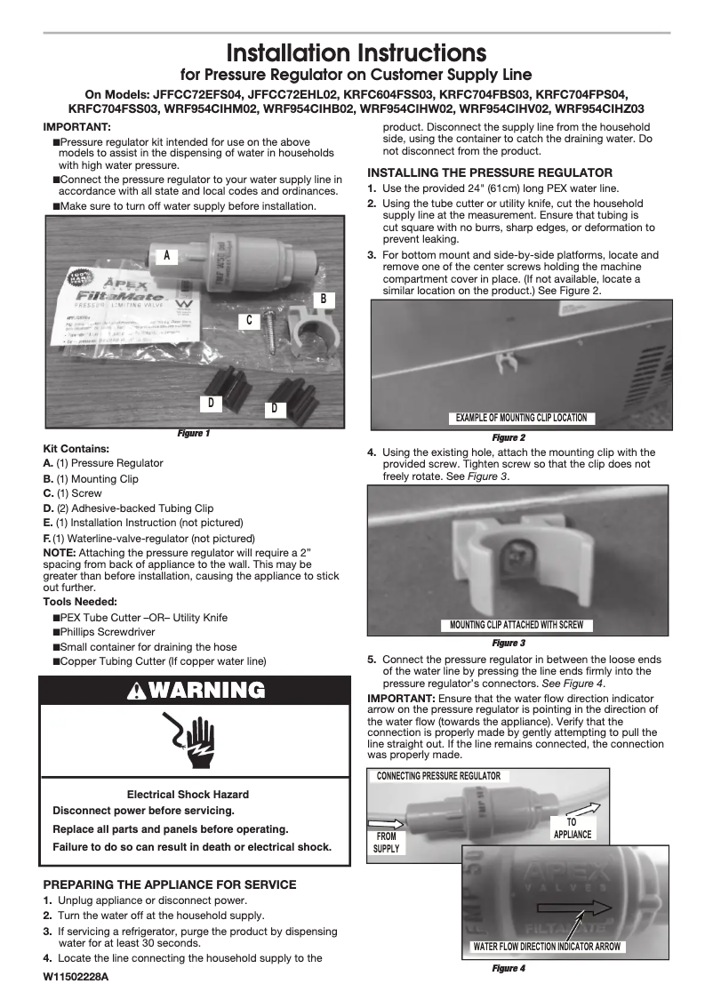 Image de la première page du manuel de l'appareil JFFCC72EHL
