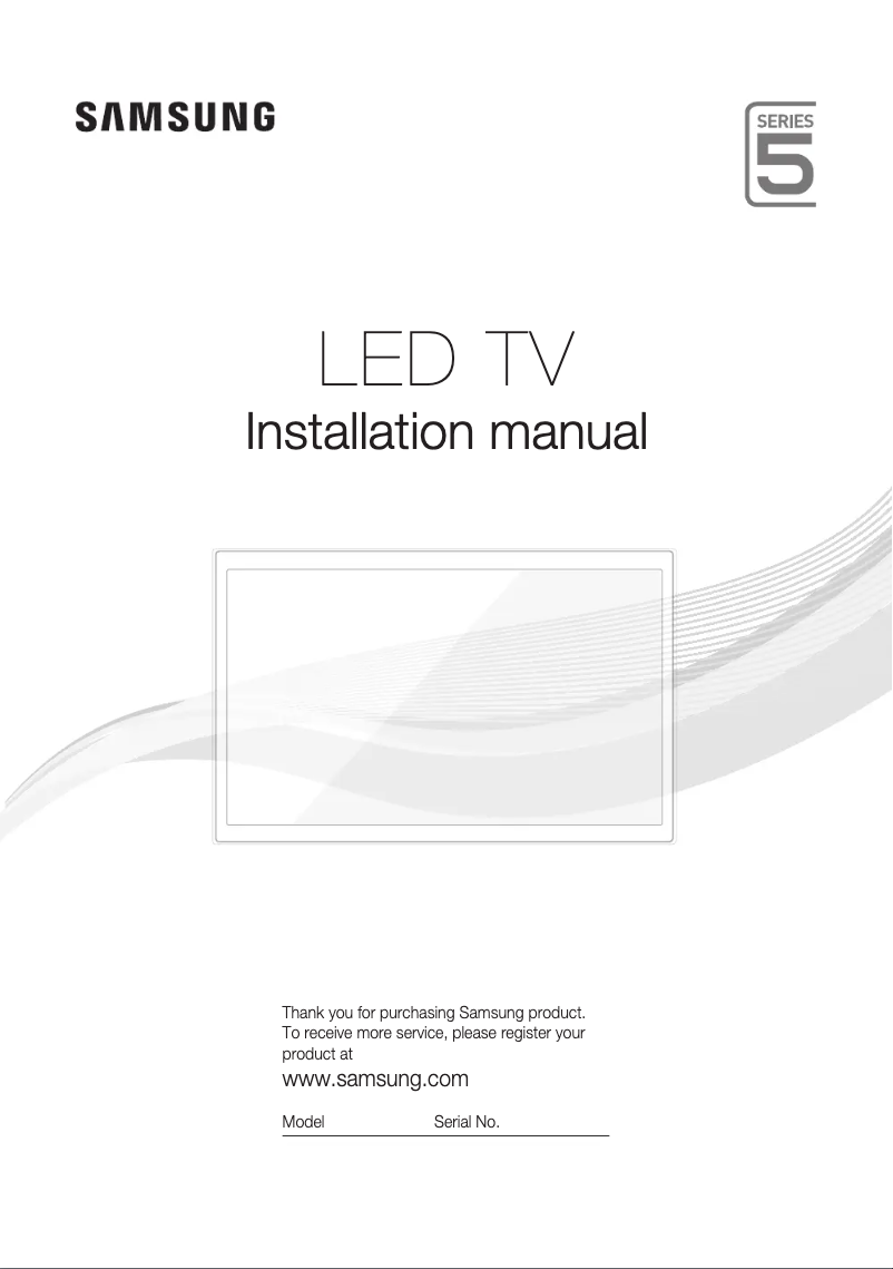 Page n°1 - Manuel utilisateur Samsung HG40AD590BW