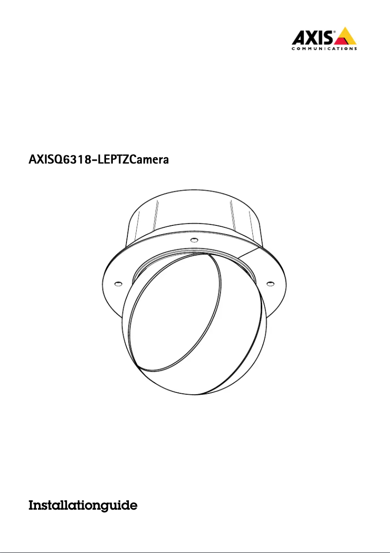Page 1 de la notice Manuel utilisateur Axis Q6318-LE