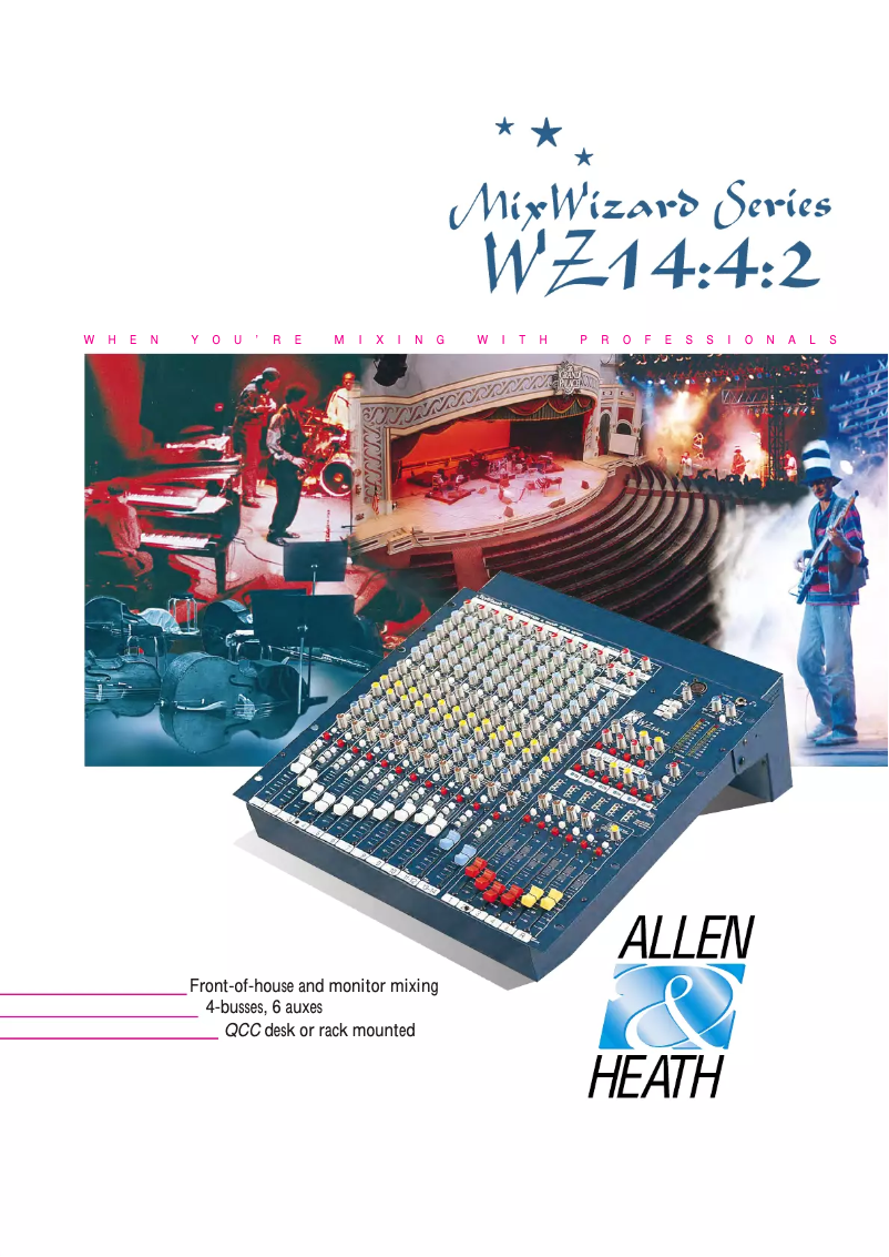 Page 1 de la notice Brochure Allen & Heath WZ14-4-2
