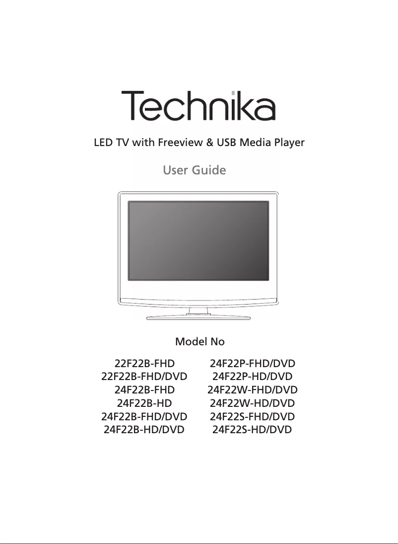 Page n°1 - Manuel utilisateur Technika 24F22B-HD
