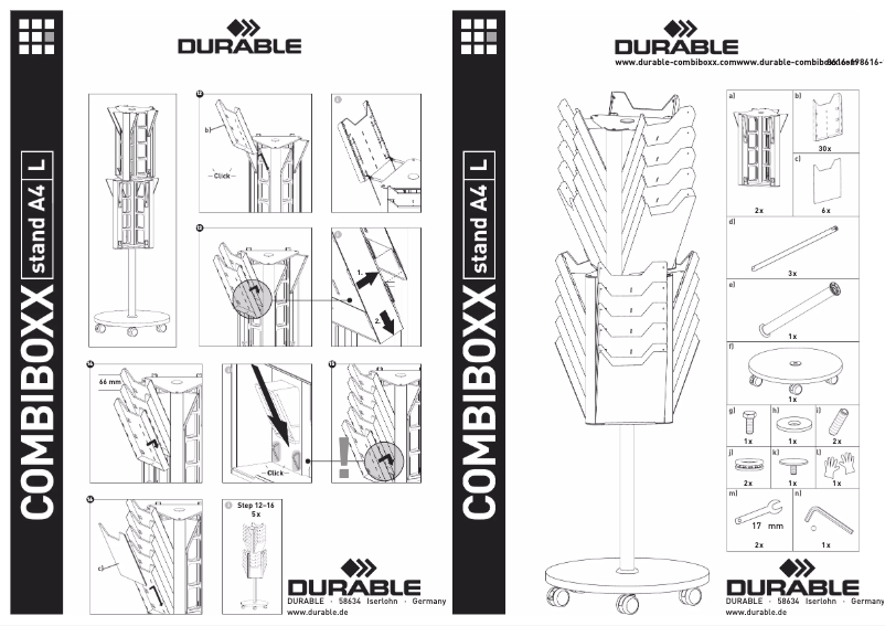 Image de la première page du manuel de l'appareil COMBIBOXX stand A4 L