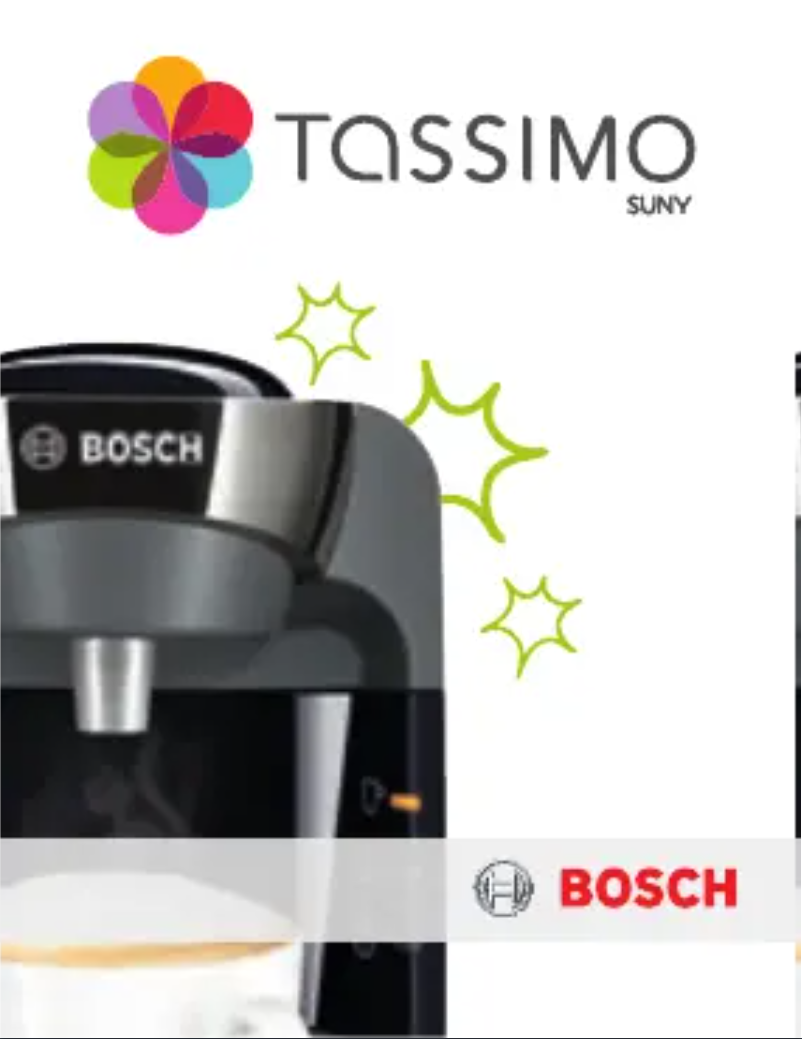 Page n°1 - Manuel utilisateur Bosch Tassimo Suny TAS3203CH