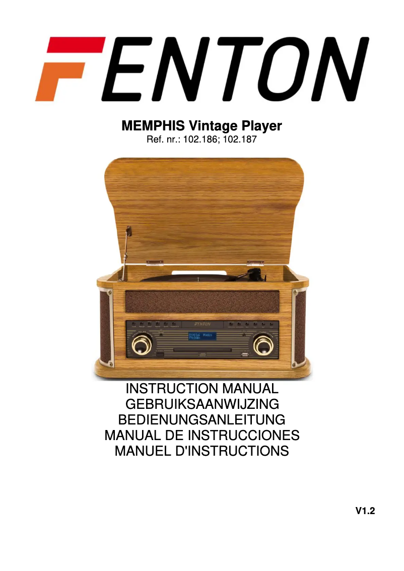 Image de la première page du manuel de l'appareil Memphis