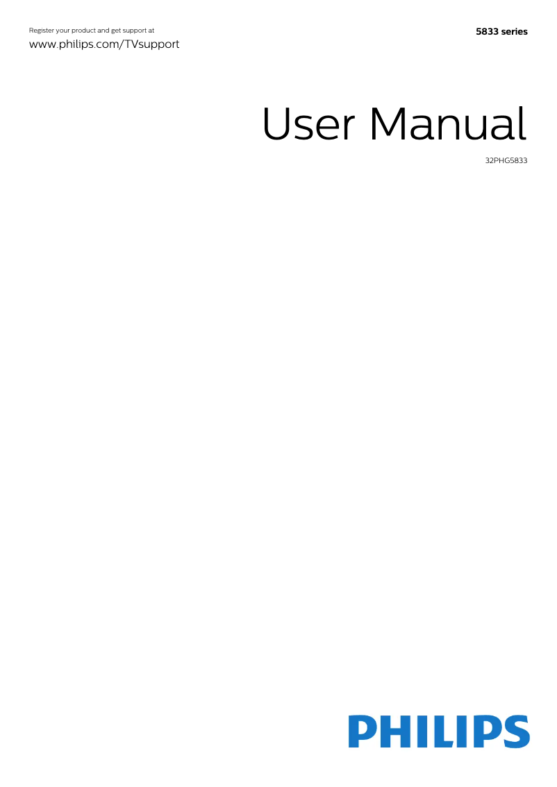 Page n°1 - Manuel utilisateur Philips 32PHG5833