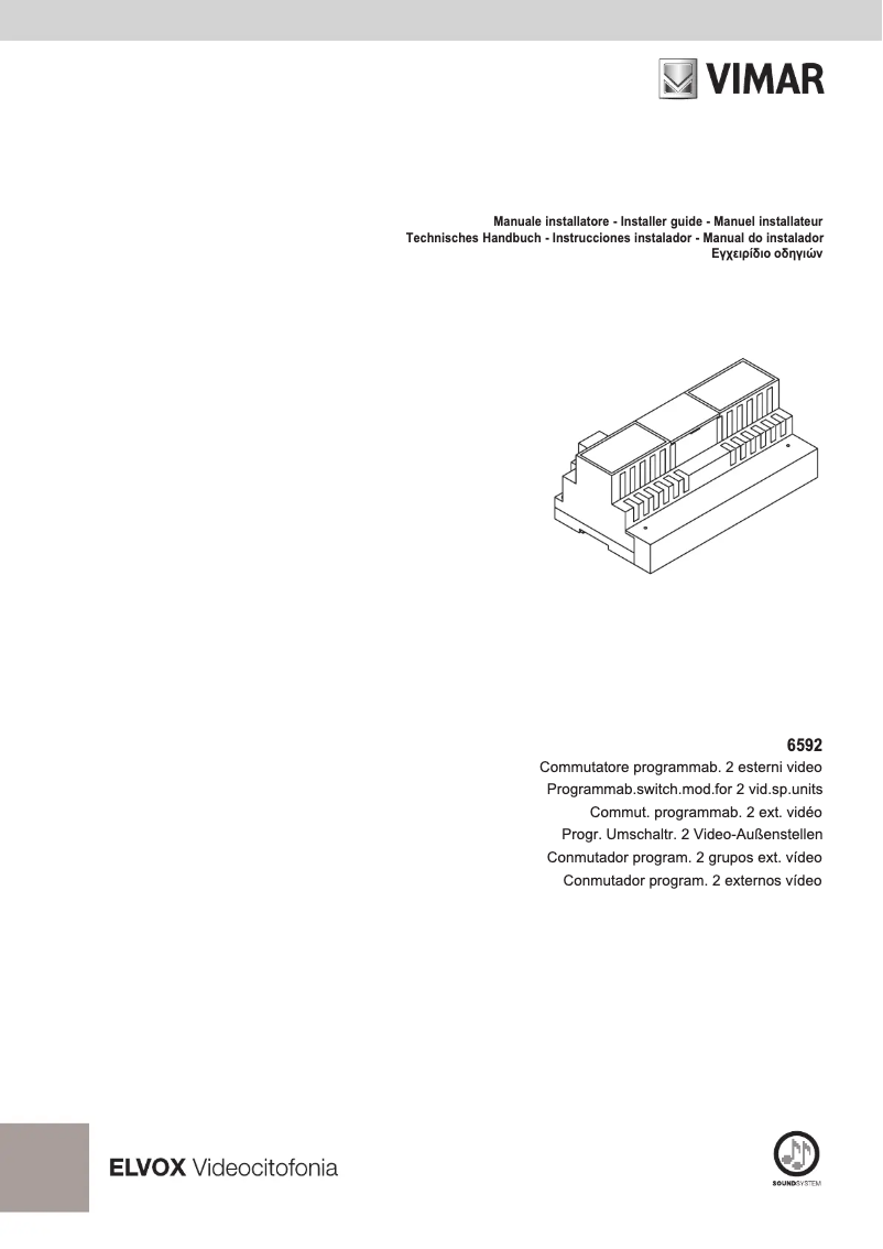 Image de la première page du manuel de l'appareil ELVOX 6592