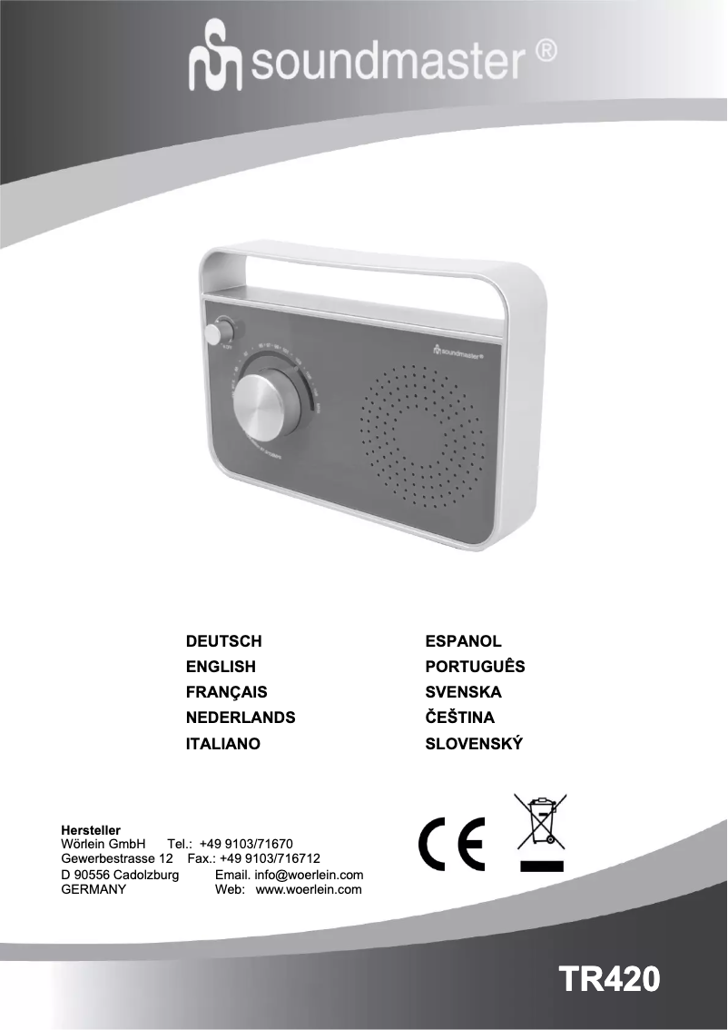 Image de la première page du manuel de l'appareil TR420