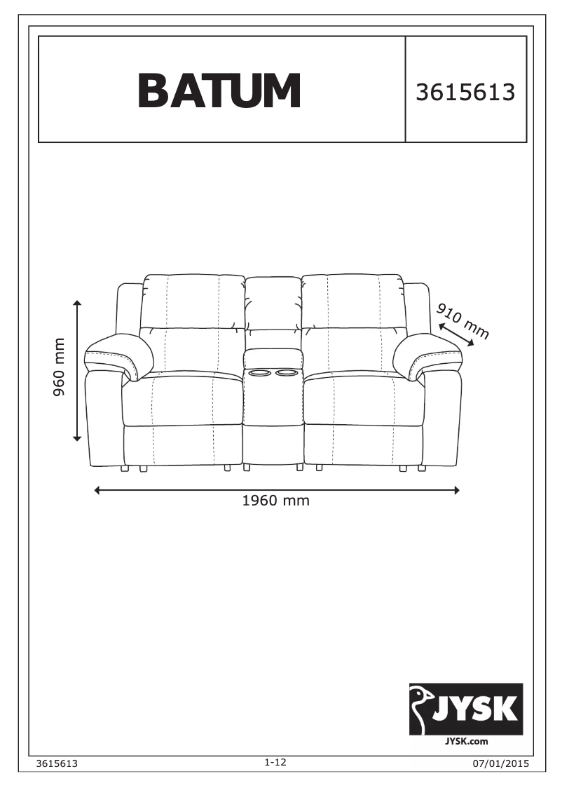 Image de la première page du manuel de l'appareil Batum (196x96x98)