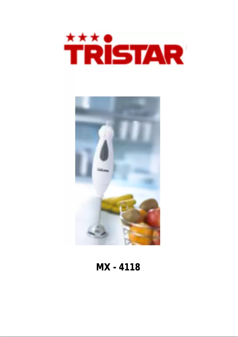 Image de la première page du manuel de l'appareil MX-4118