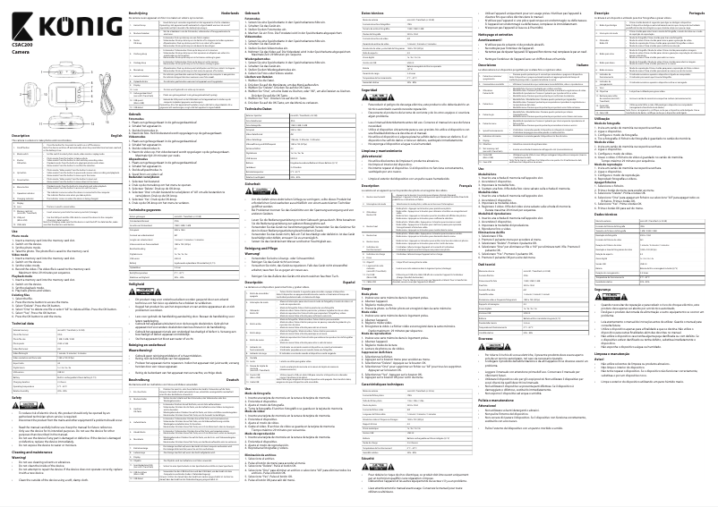 Image de la première page du manuel de l'appareil CSAC200