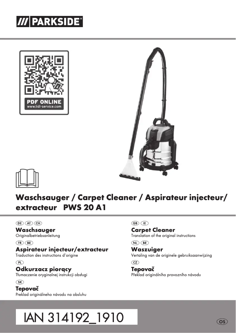 Image de la première page du manuel de l'appareil PWS 20 A1