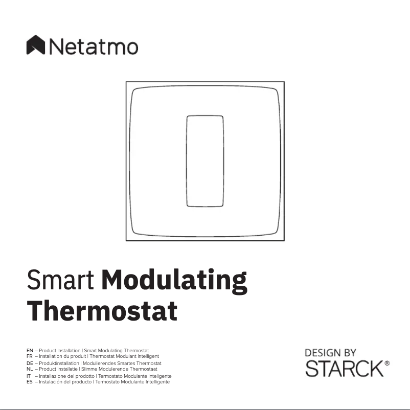 Image de la première page du manuel de l'appareil Smart Modulating Thermostat