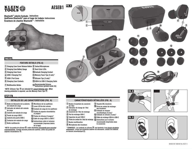 Página 1 del manual Manual de usuario Klein Tools AESEB1