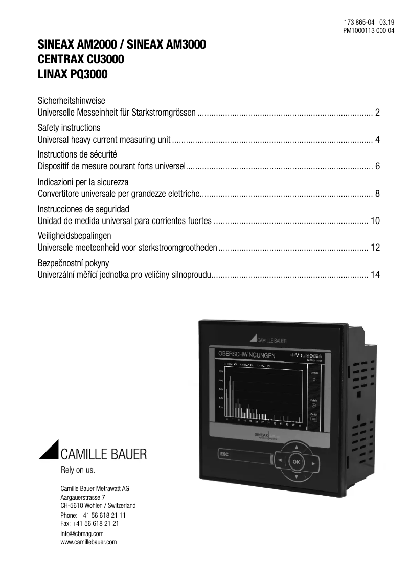 Image de la première page du manuel de l'appareil CENTRAX CU3000