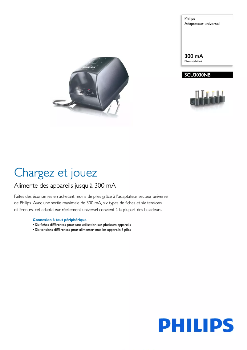 Image de la première page du manuel de l'appareil SCU3030NB