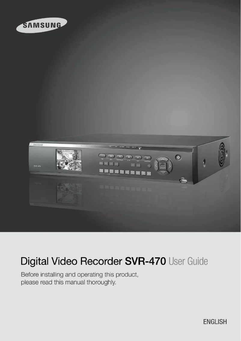 Image de la première page du manuel de l'appareil SVR-470