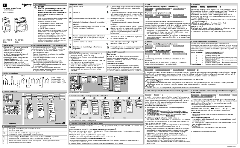 Page n°1 - Manuel utilisateur Schneider CCT15940