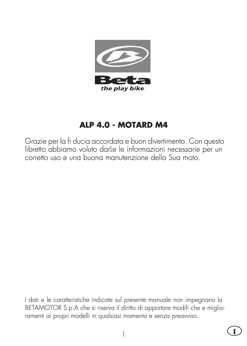 Image de la première page du manuel de l'appareil M4 4T (2011)