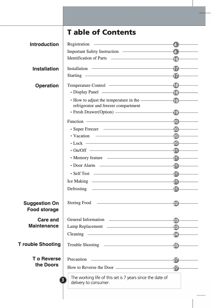 Page 1 de la notice Manuel utilisateur LG GC-B409BLQK