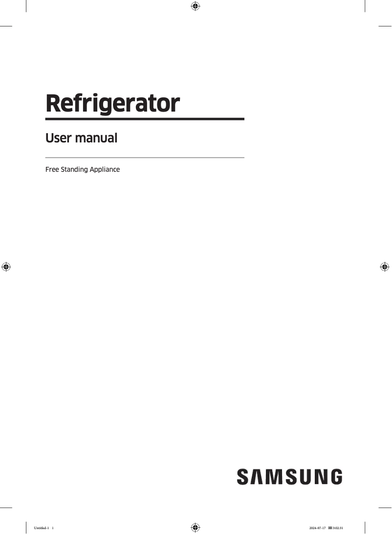 Page 1 de la notice Manuel utilisateur Samsung RT45CG662BB