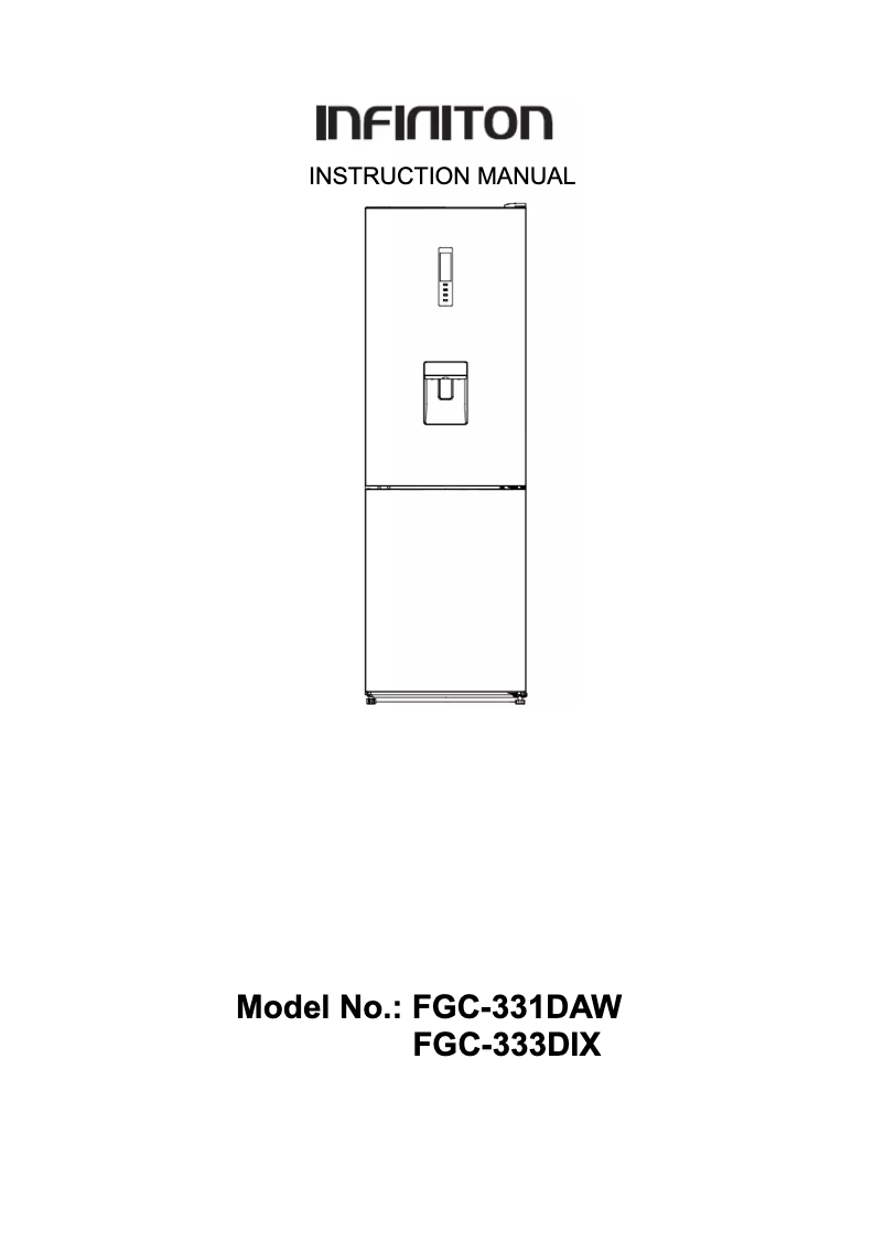 Page n°1 - Manuel utilisateur Infiniton FGC-331DAW
