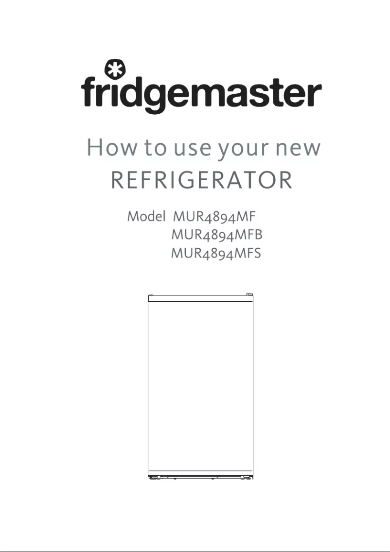 Page n°1 - Manuel utilisateur Fridgemaster MUR4894E