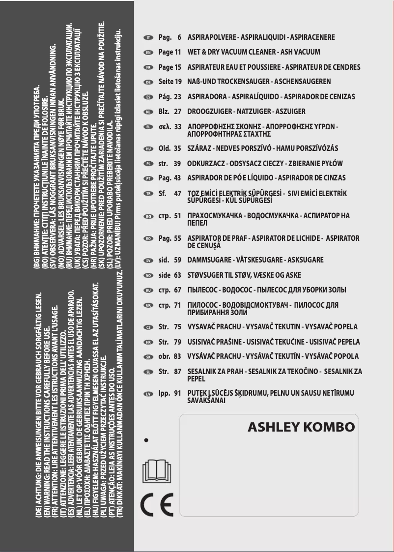 Page 1 de la notice Manuel utilisateur Lavorwash Ashley KOMBO