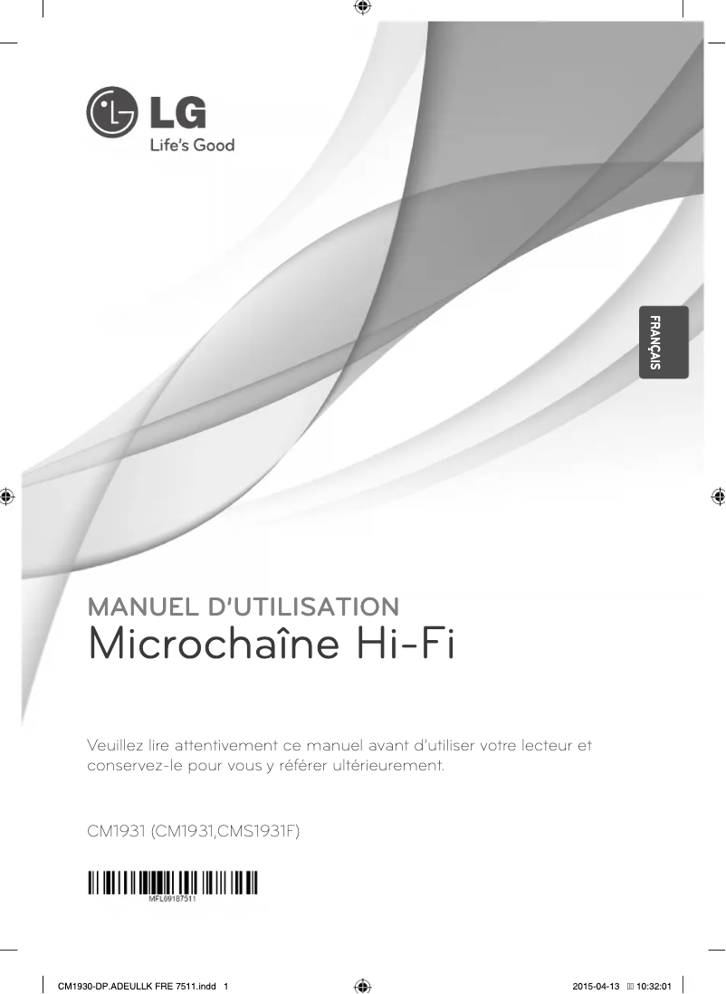 Page n°1 - Manuel utilisateur LG CM1931