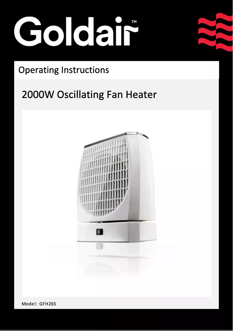 Page 1 de la notice Manuel utilisateur GoldAir GFH265
