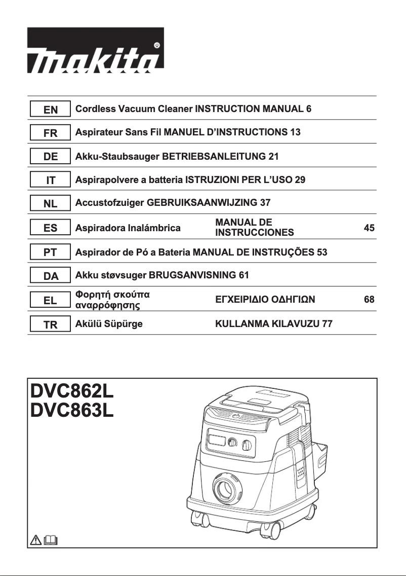 Page n°1 - Manuel utilisateur Makita DVC863LZ